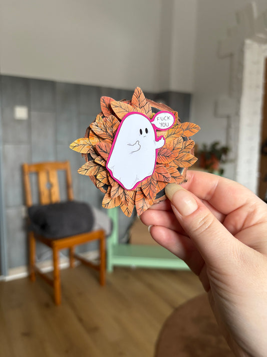 Holzmagnet - "Fck you!"