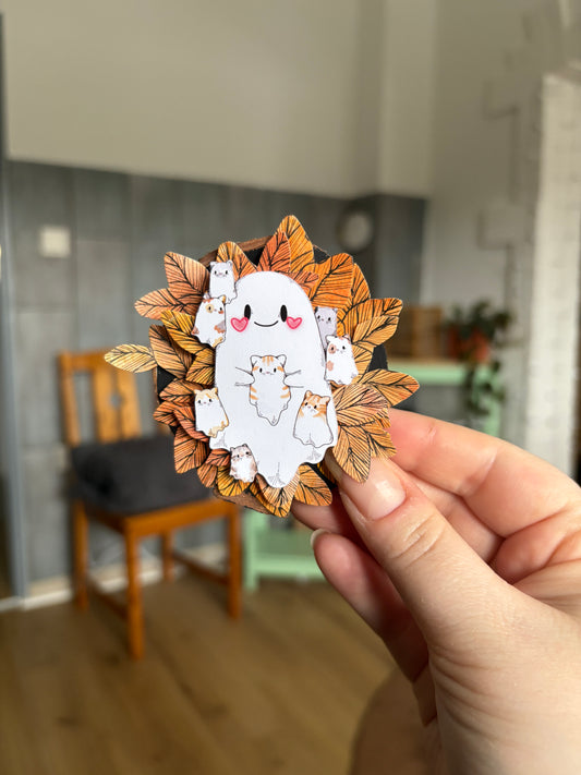 Holzmagnet - "Catlover" #2