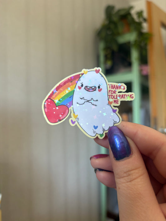 Sticker "Tolerating me" (glitzer)
