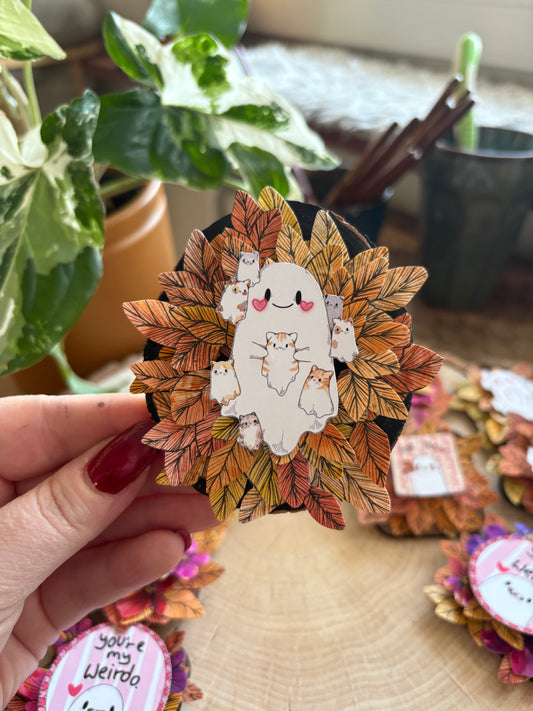 Holzmagnet - "Catlover" #1