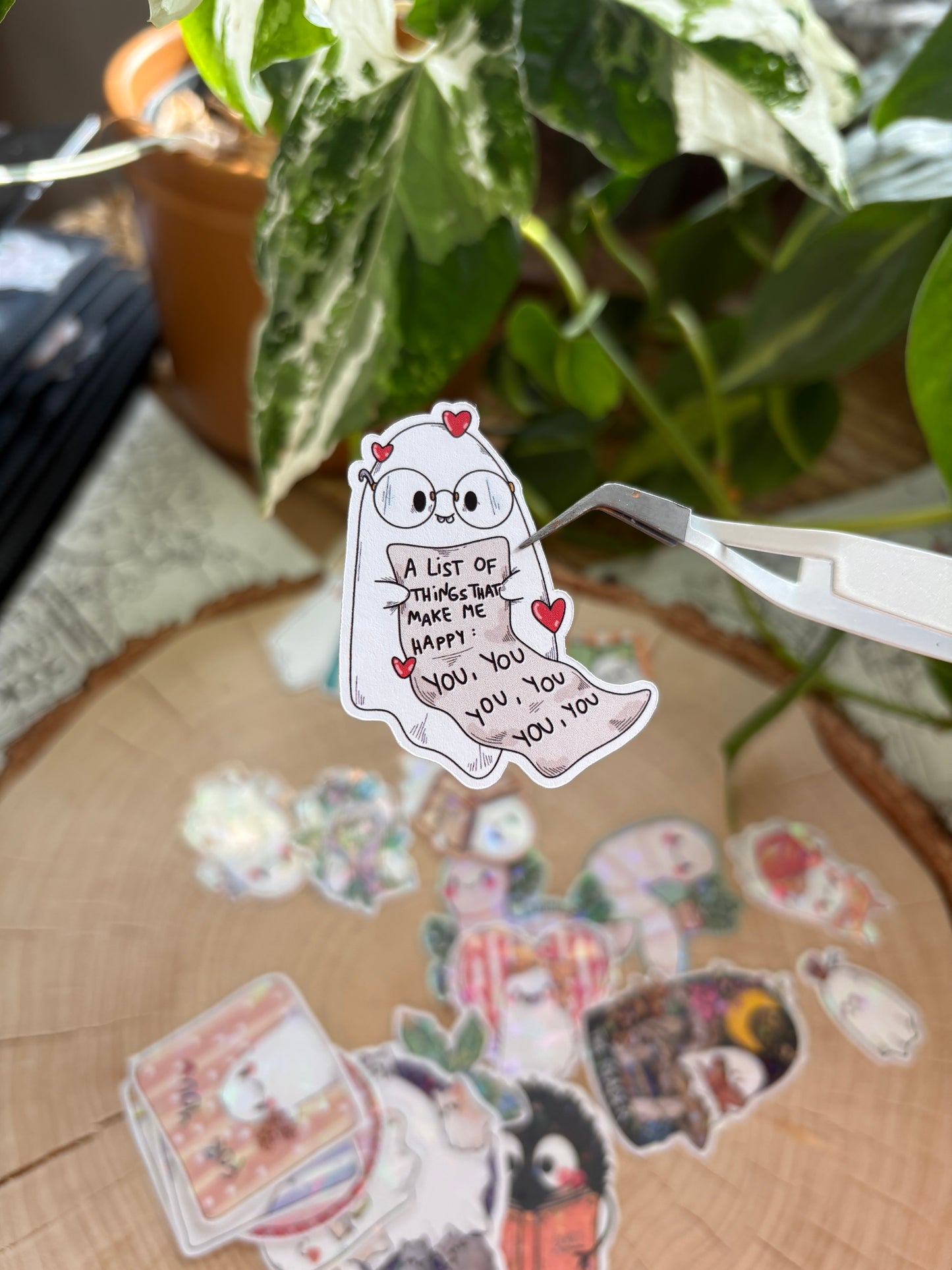 Sticker -"A list of what makes me happy" (matt)