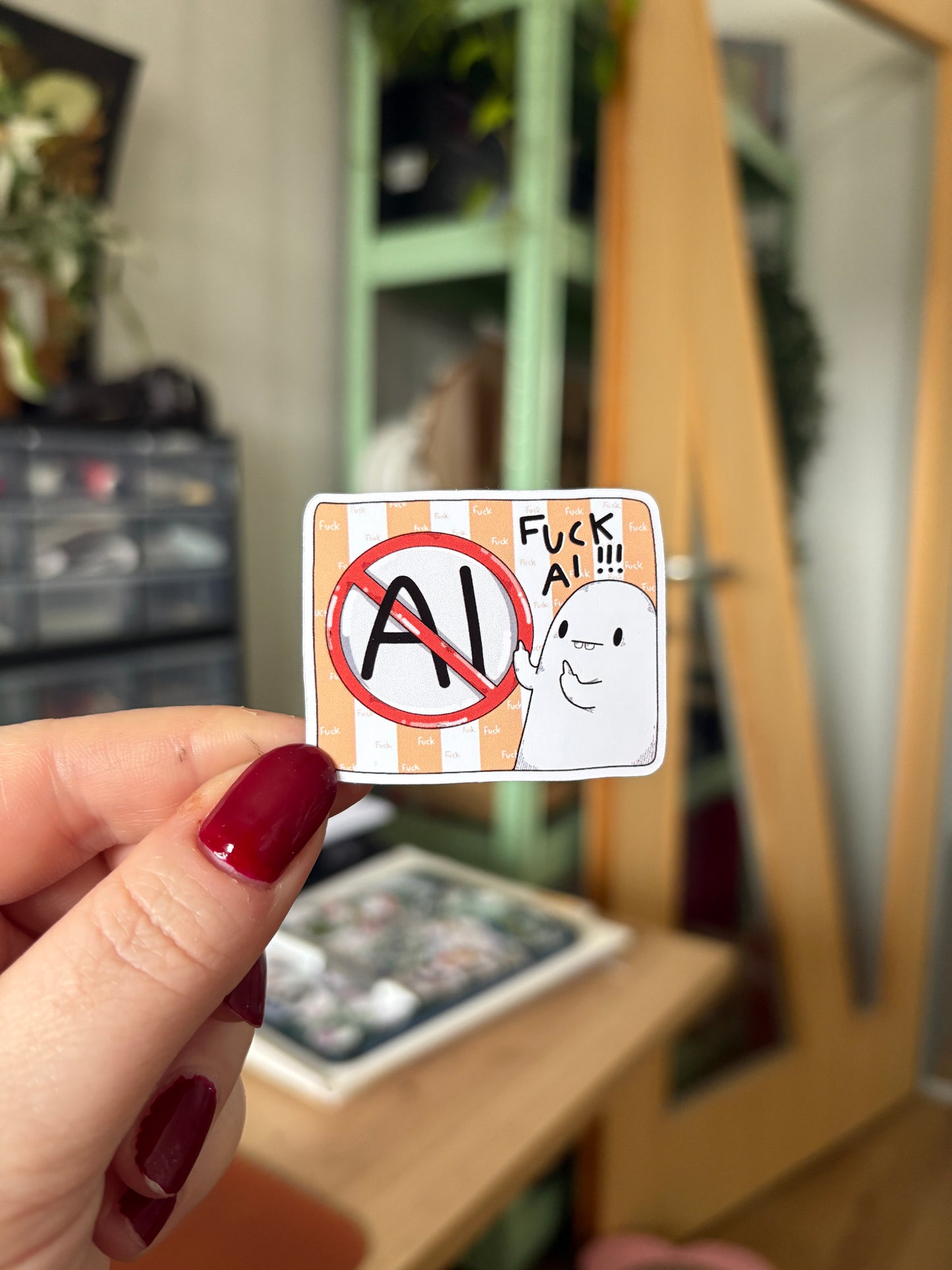 Sticker -"Fck AI"´#2 (matt)