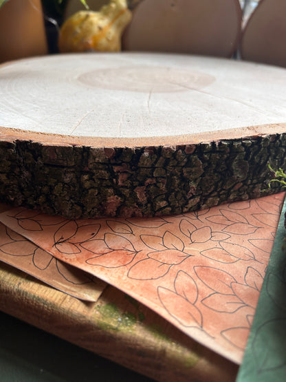 Birkenscheibe auf Wunsch (34cm ø)