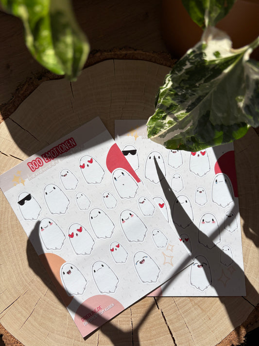 Sticker Sheet - Boo Emotions (matt)