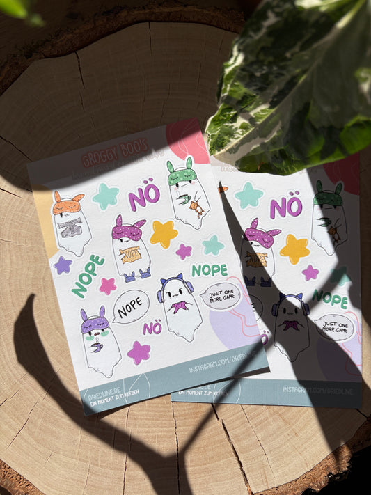 Sticker Sheet - Groggy Boo's (matt)