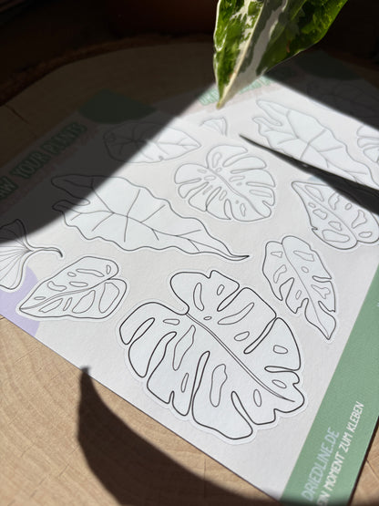 Sticker Sheet -Draw your plants (matt)