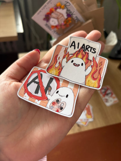 Sticker -"Artist Boo vs AI" (matt)