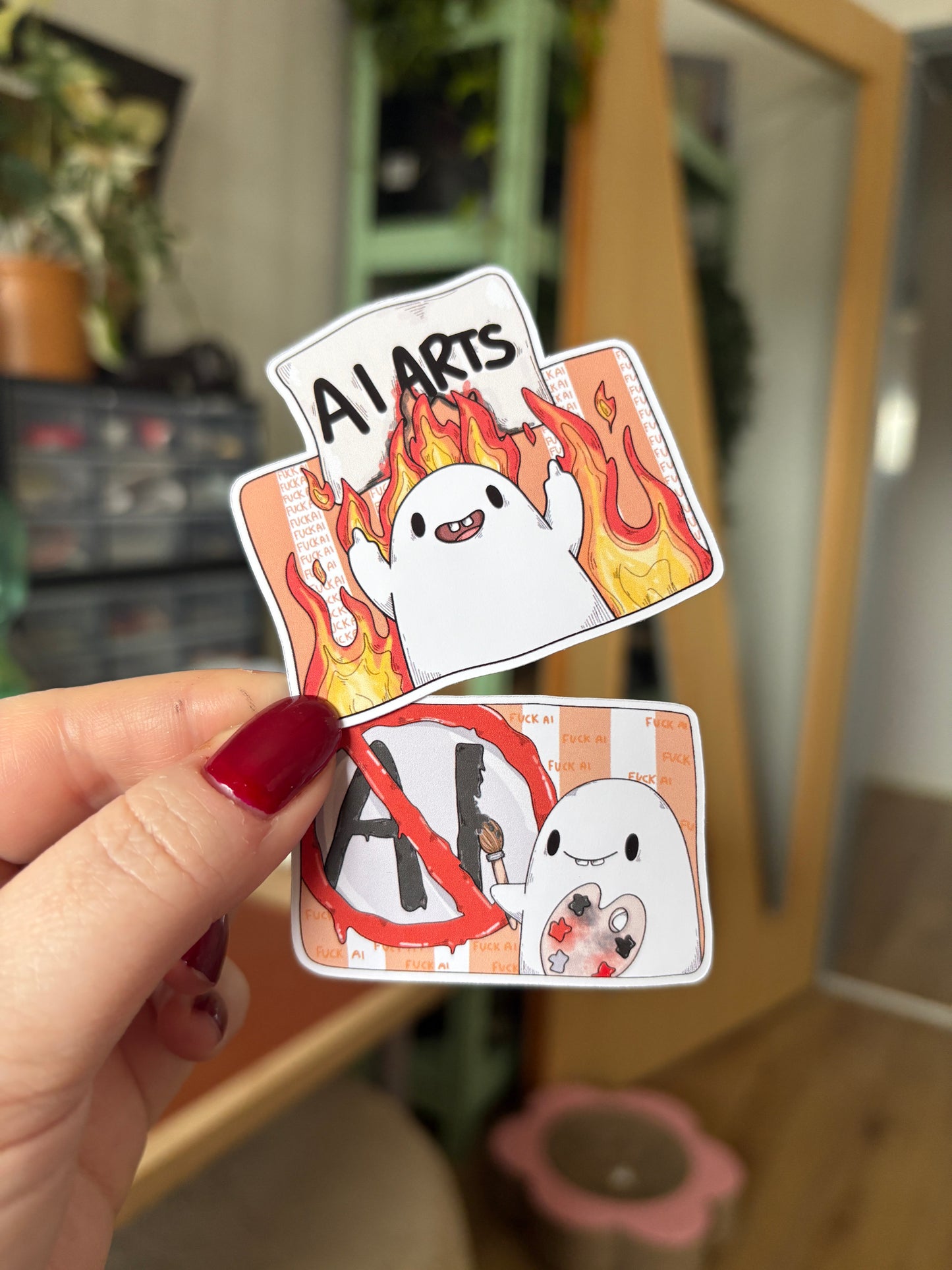 Sticker -"Burn AI" (matt)