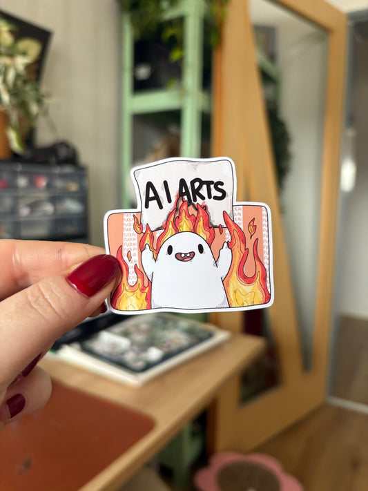 Sticker -"Burn AI" (matt)
