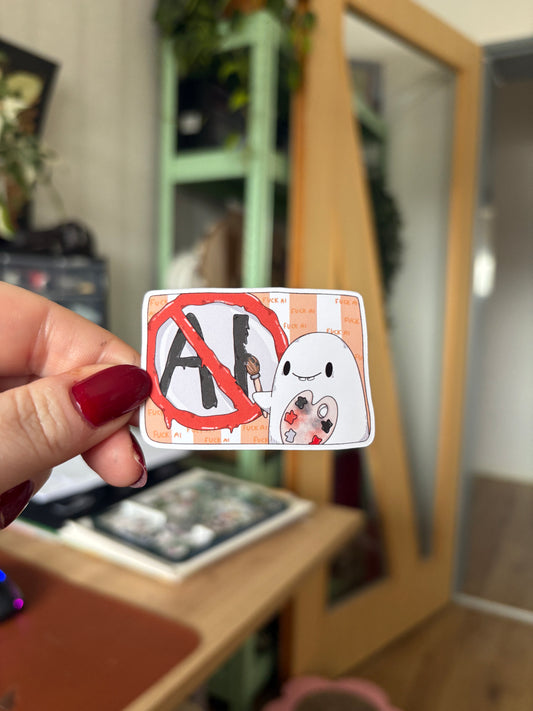 Sticker -"Artist Boo vs AI" (matt)