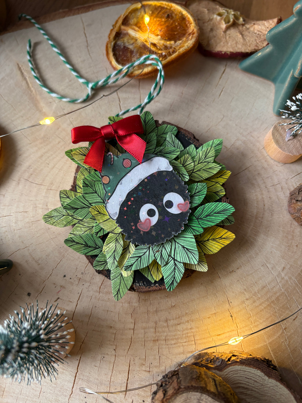 Baumanhänger "Fusselfreund Weihnachtsmütze" #2