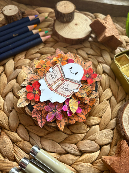 Holzmagnet - "Fck off I'm reading"