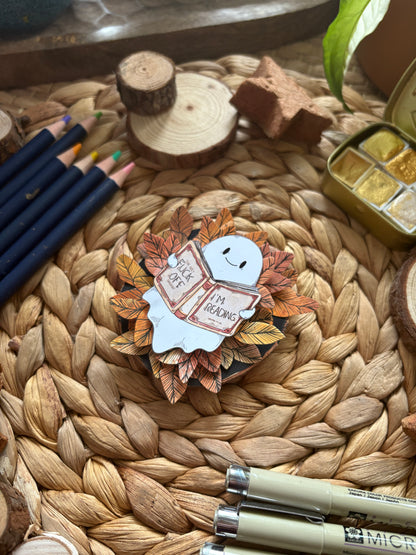 Holzmagnet - "Fck off, I'm reading" #2