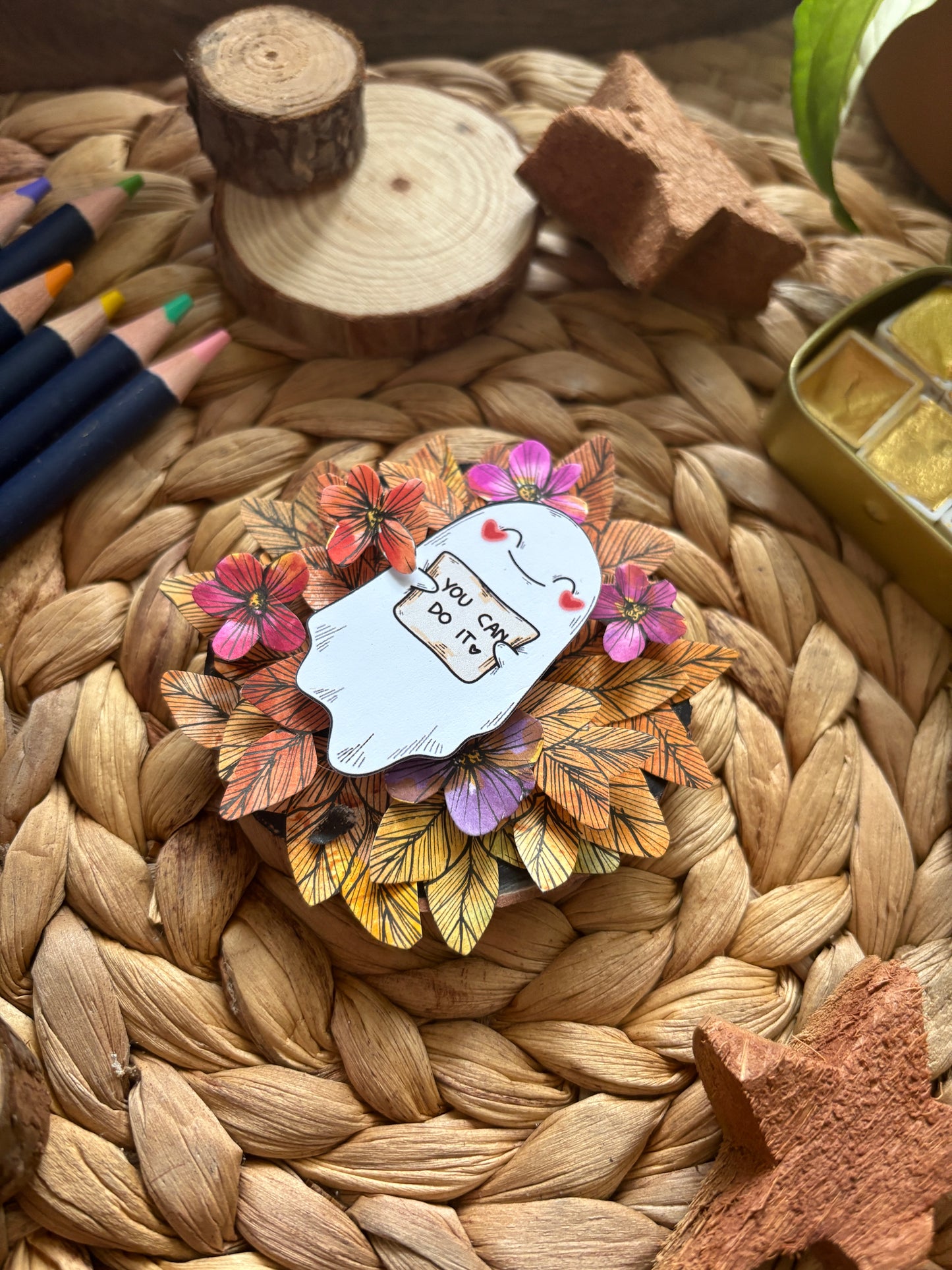 Holzmagnet - "You can do it"