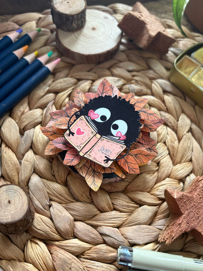 Holzmagnet - "Ruß-Reader"