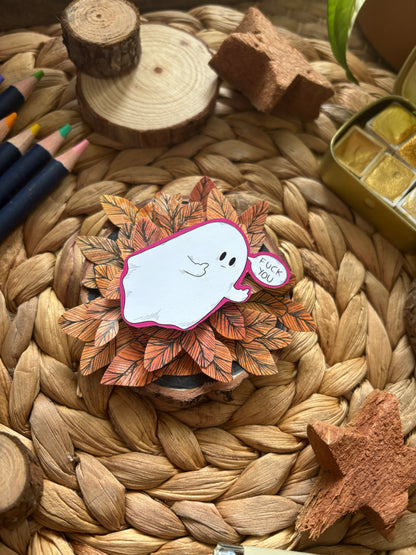 Holzmagnet - "Fck you!"