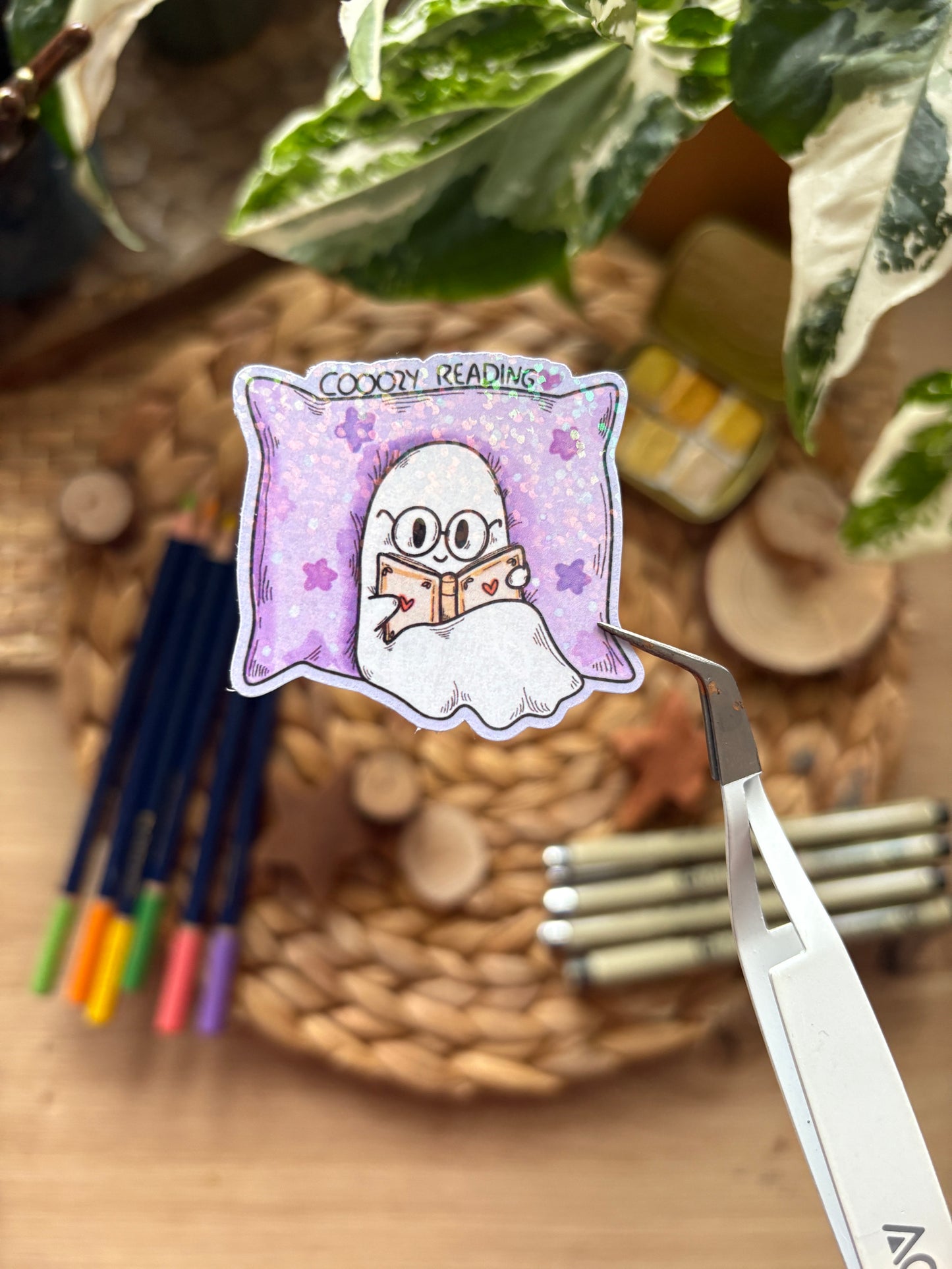 Sticker - "Cozy reading"