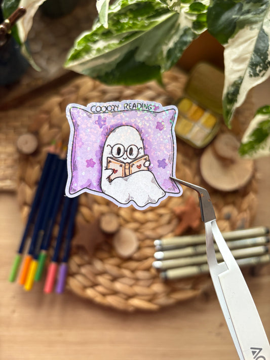 Sticker - "Cozy reading"