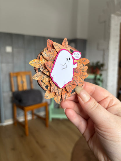 Holzmagnet - "Fck you!"