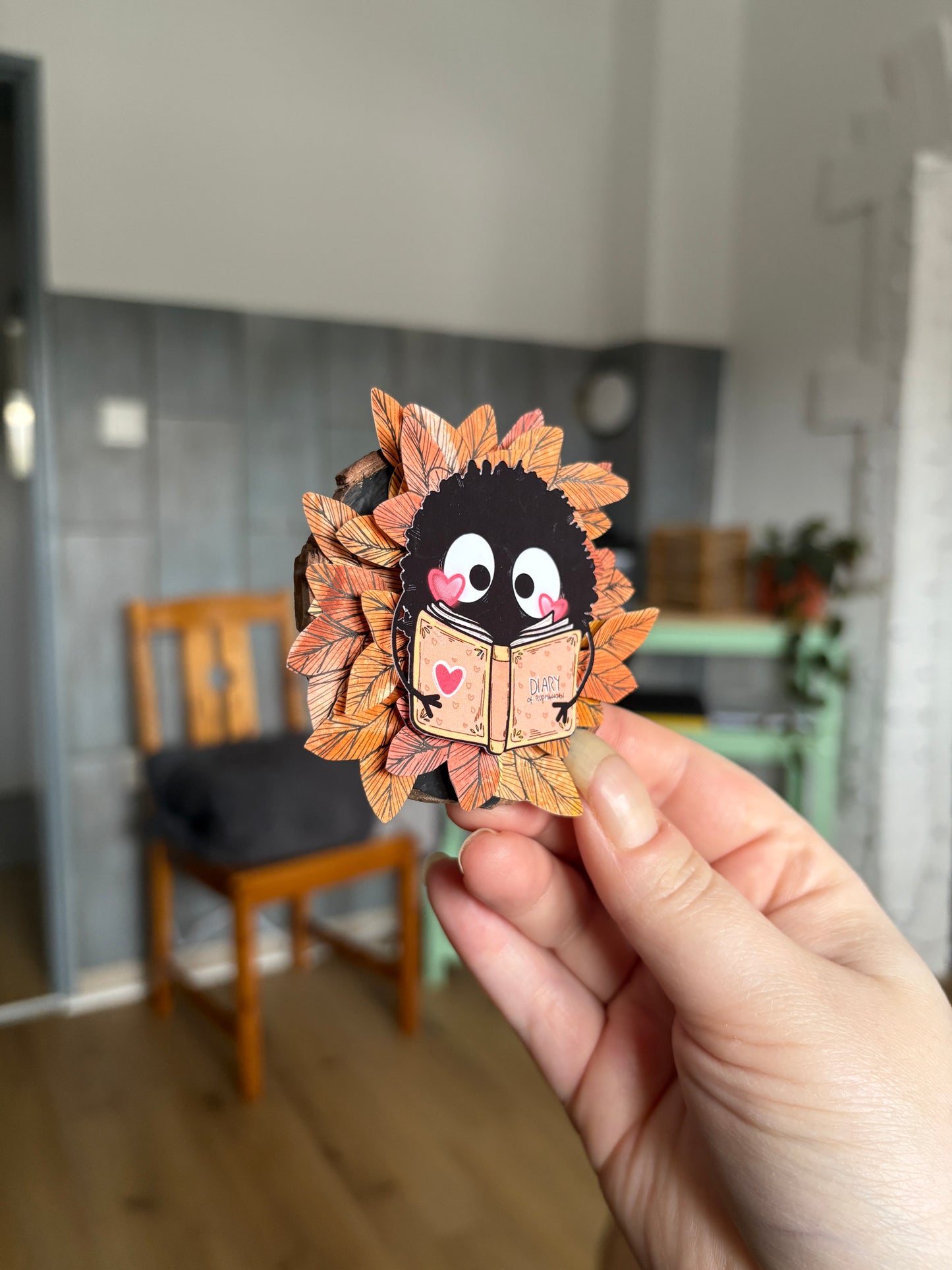 Holzmagnet - "Ruß-Reader"