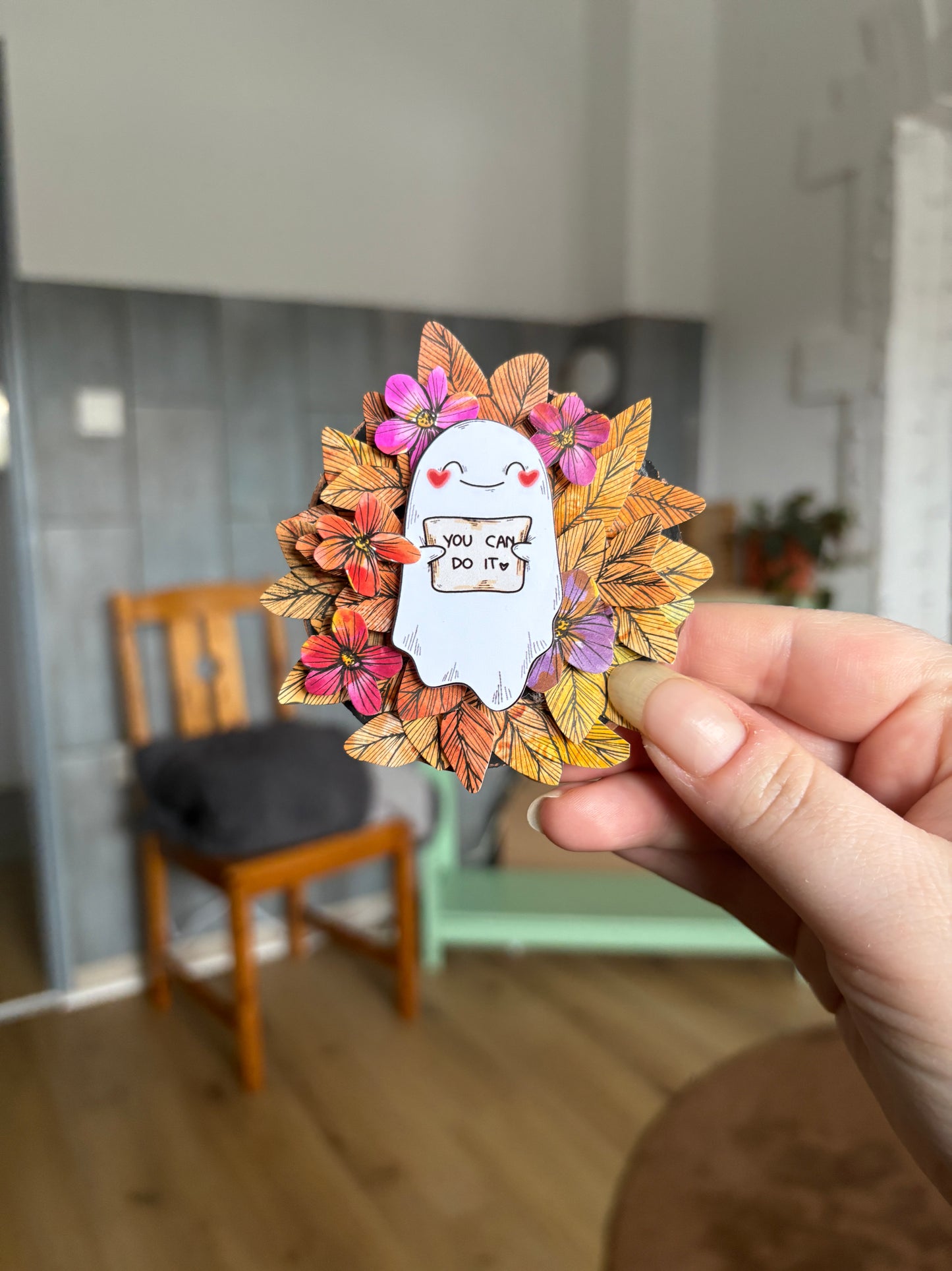 Holzmagnet - "You can do it"