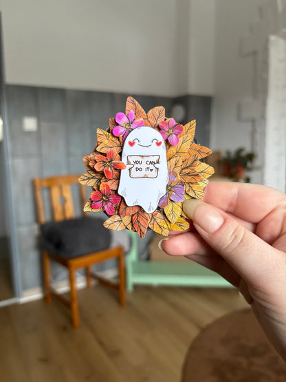 Holzmagnet - "You can do it"