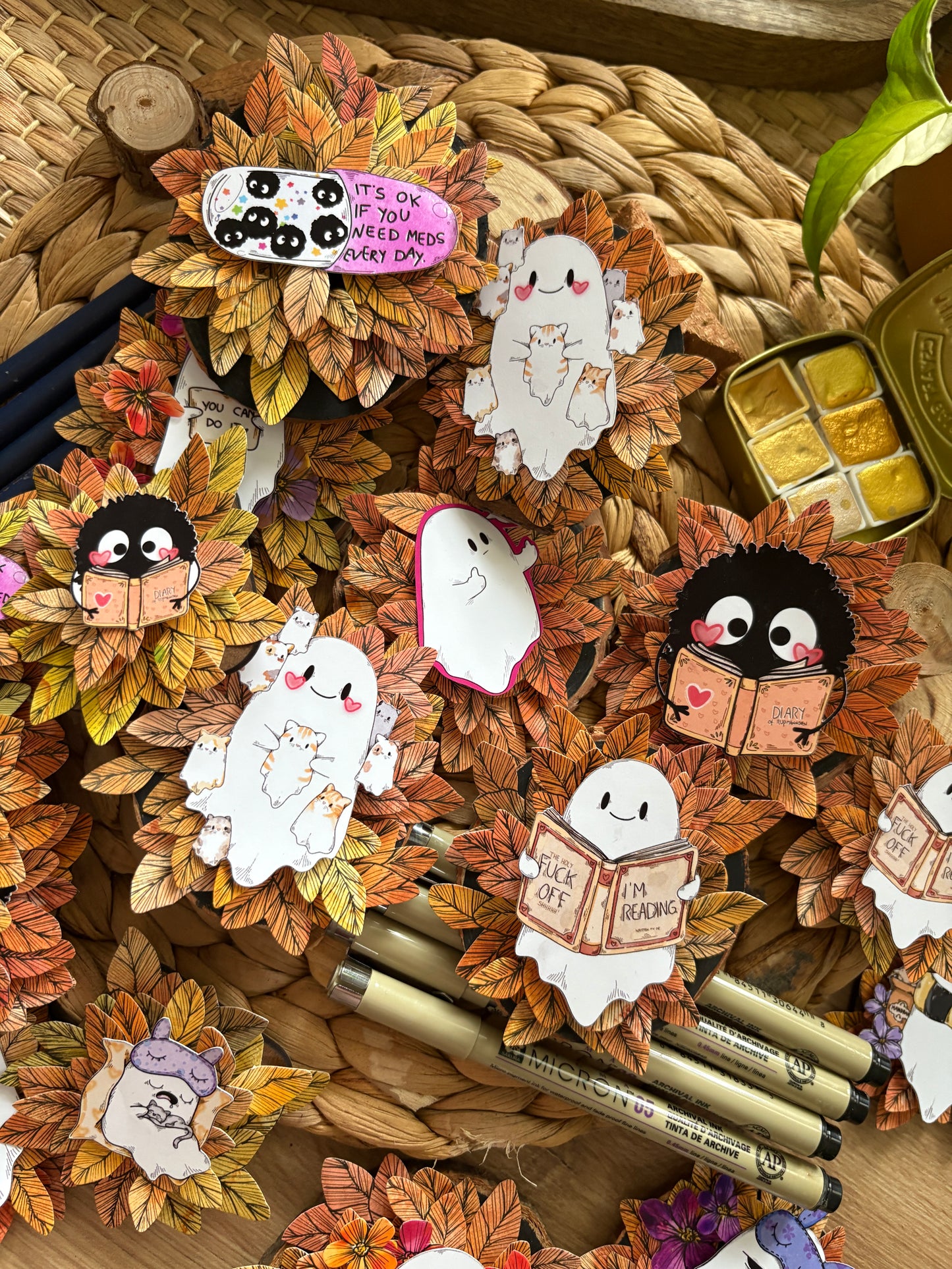 Holzmagnet - "Fck off I'm reading"