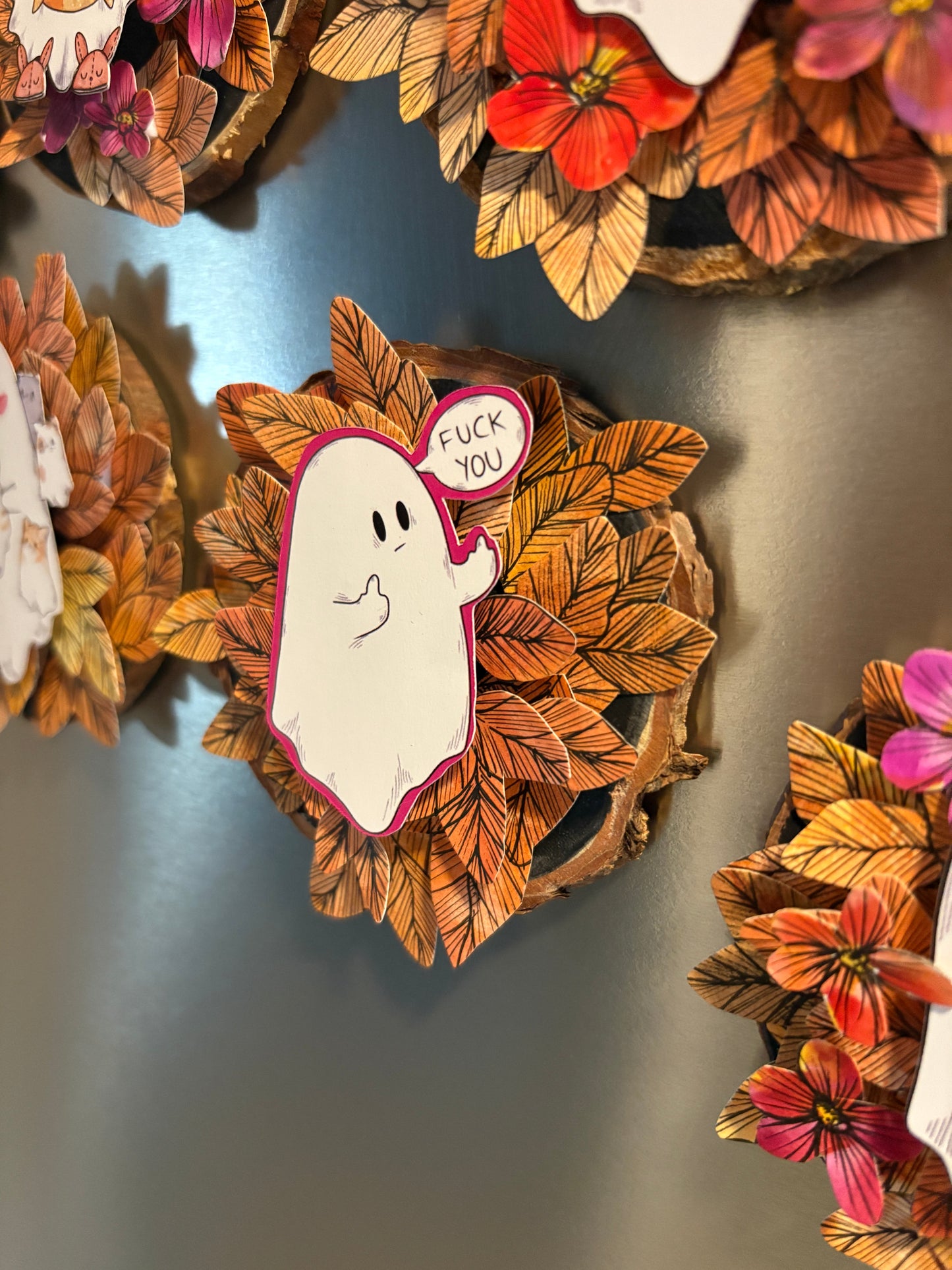 Holzmagnet - "Fck you!"