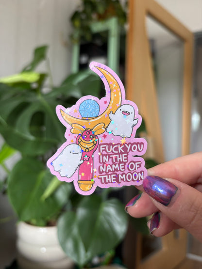 Sticker "Fck you in the Name of the Moon"