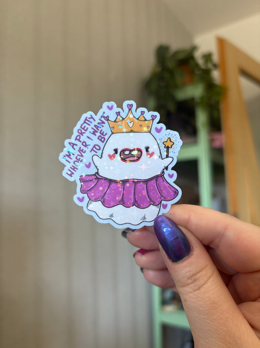 Sticker "I want to be..." (glitzer)