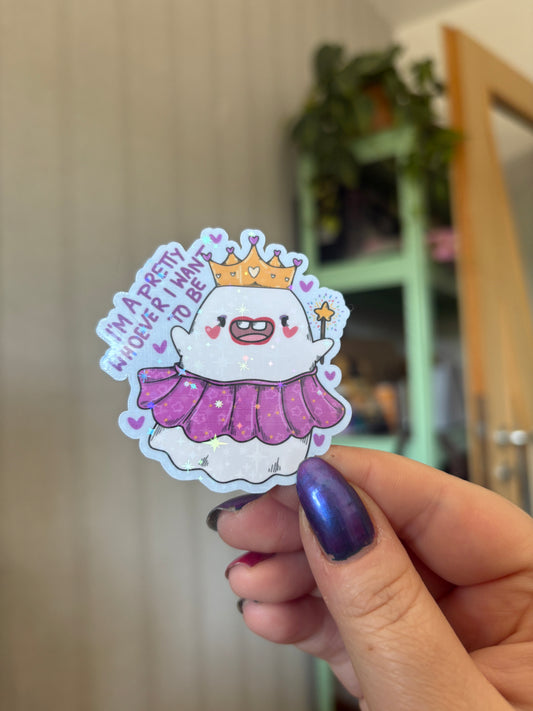 Sticker "I want to be..." (glitzer)