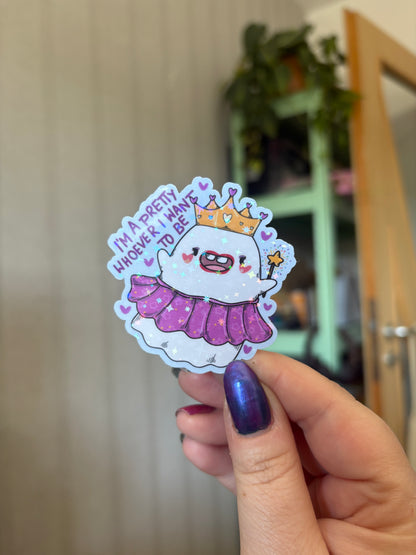 Sticker "I want to be..." (glitzer)