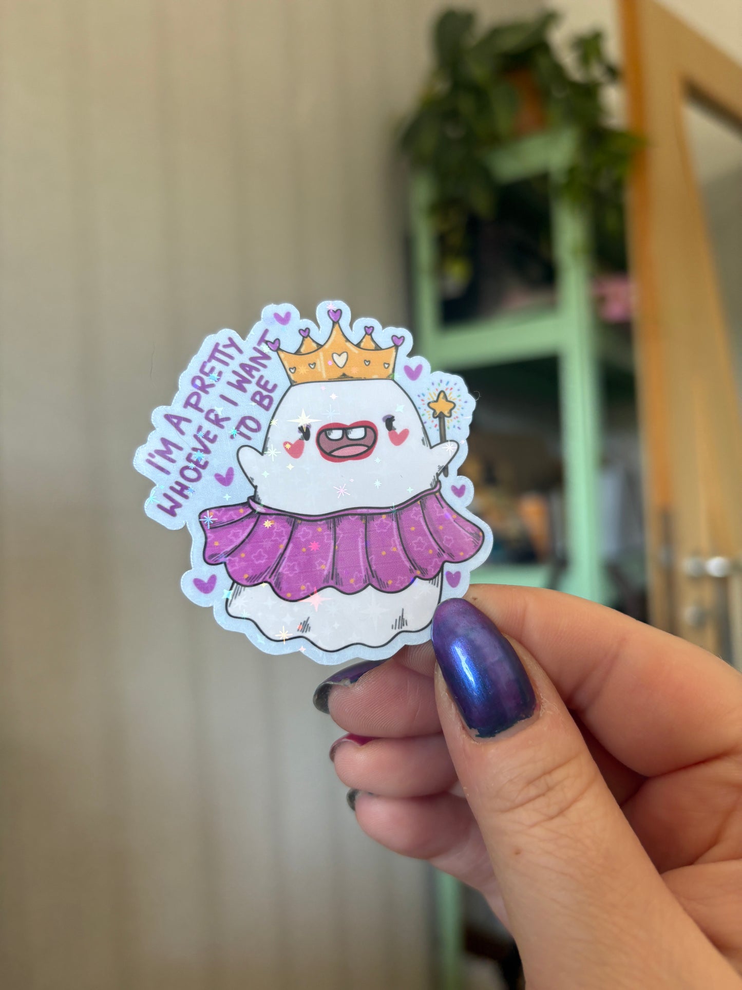 Sticker "I want to be..." (glitzer)
