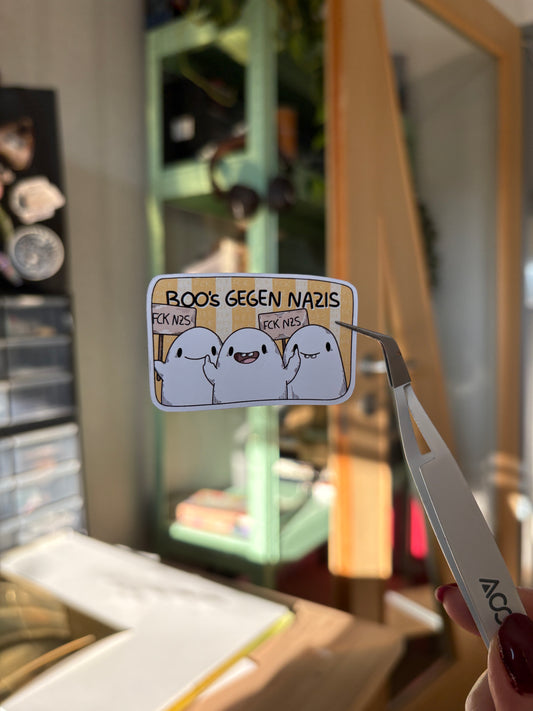 Sticker -"Boos gegen Nazis" (matt)