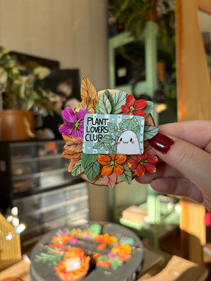 Holzmagnet - "Plantlovers Club"