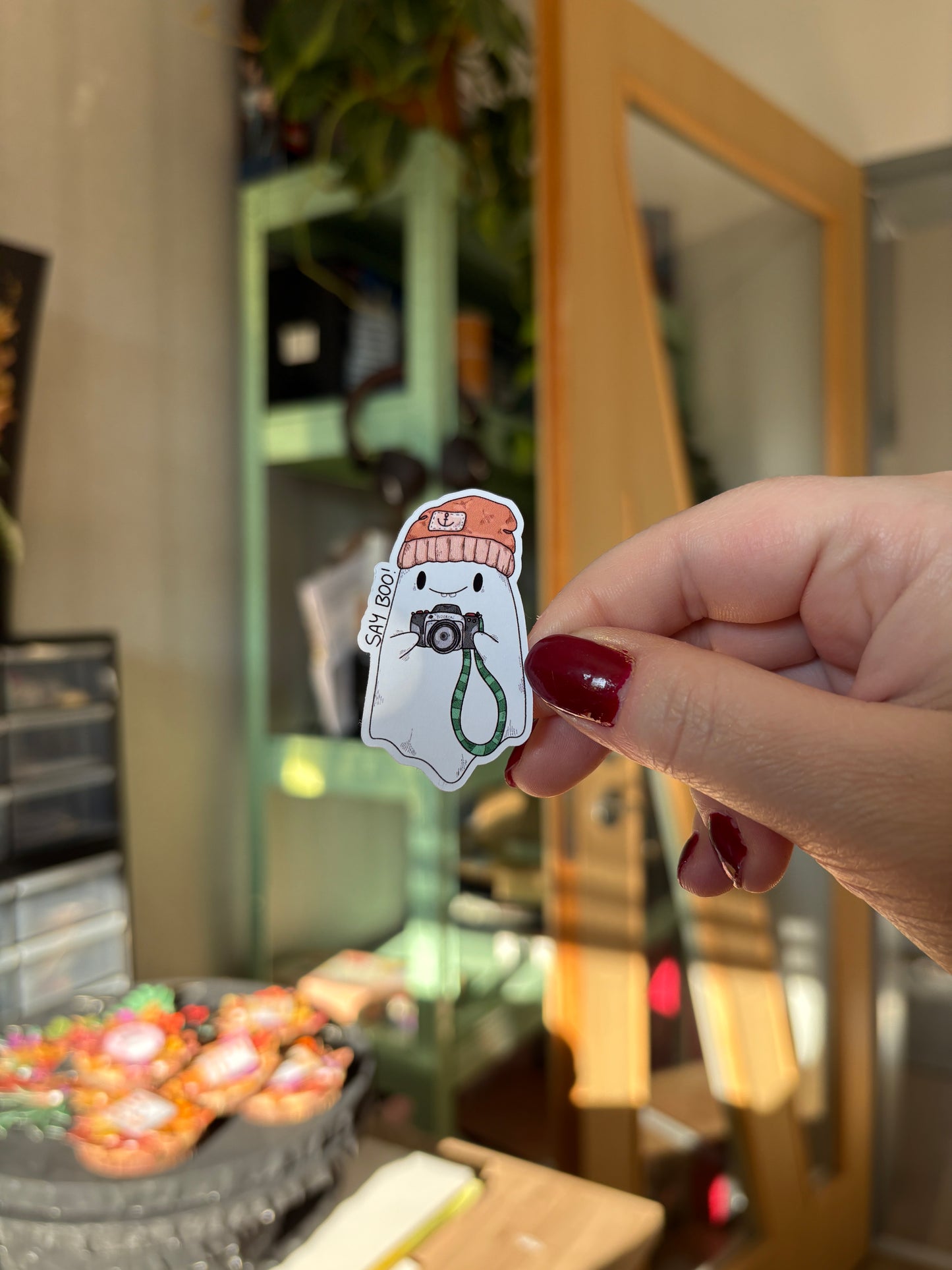 Sticker -"Say Boo!" (matt)