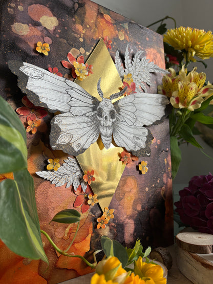 Pop-Up-Canva - Totenkopfschwärmer (30x40cm)