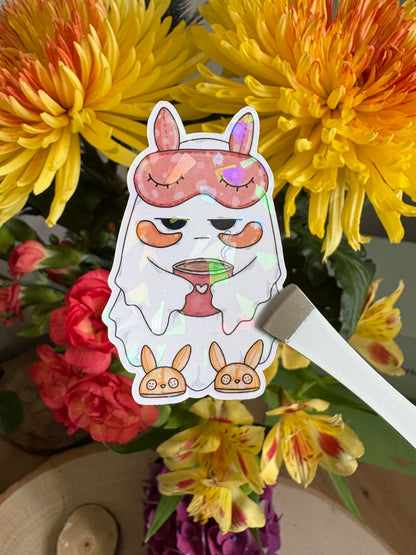 Sticker - Groggy Boo'line (Coffee)