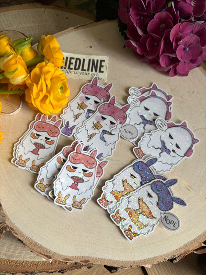 Sticker - Groggy Boo'line (Coffee)