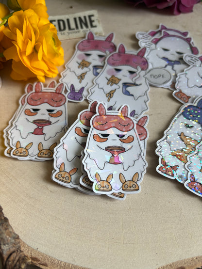 Sticker - Groggy Boo'line (Coffee)