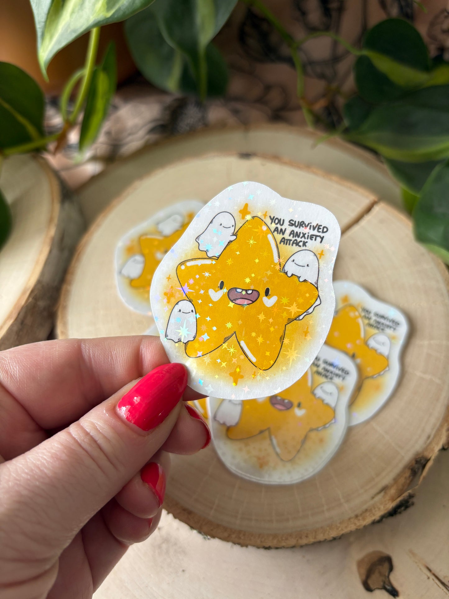 Sticker- "You survived" (glitzer)