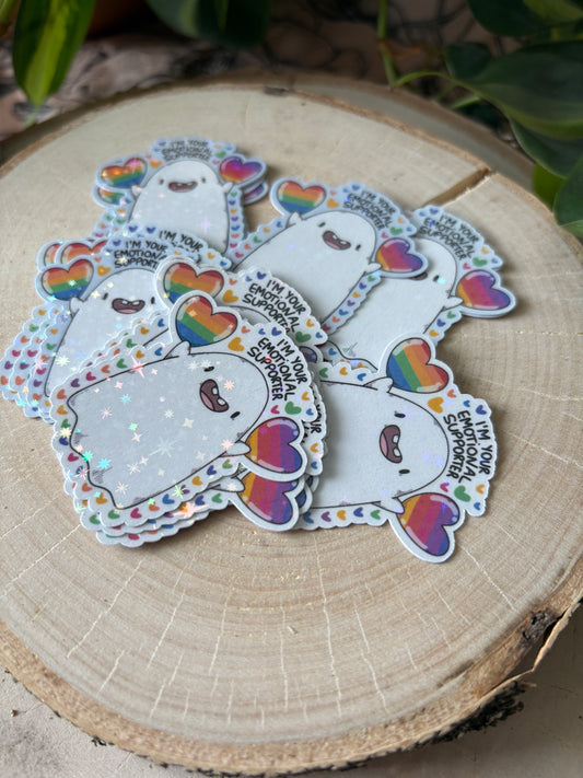 Sticker- "Emotional Supporter" (glitzer)