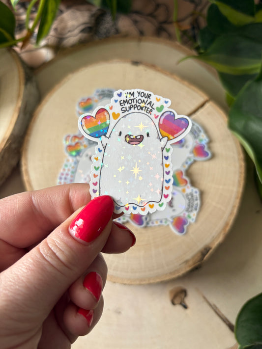 Sticker- "Emotional Supporter" (glitzer)