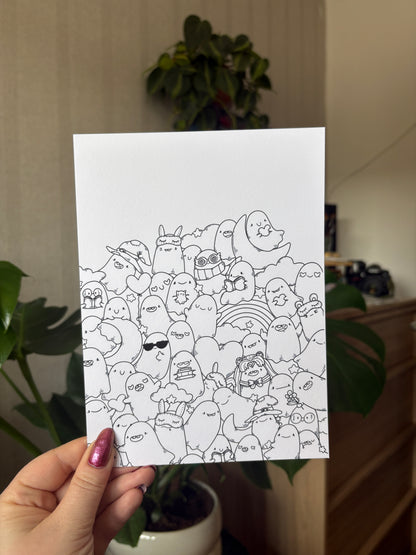 Ausmalbilder "Boo's" (7 Stück)