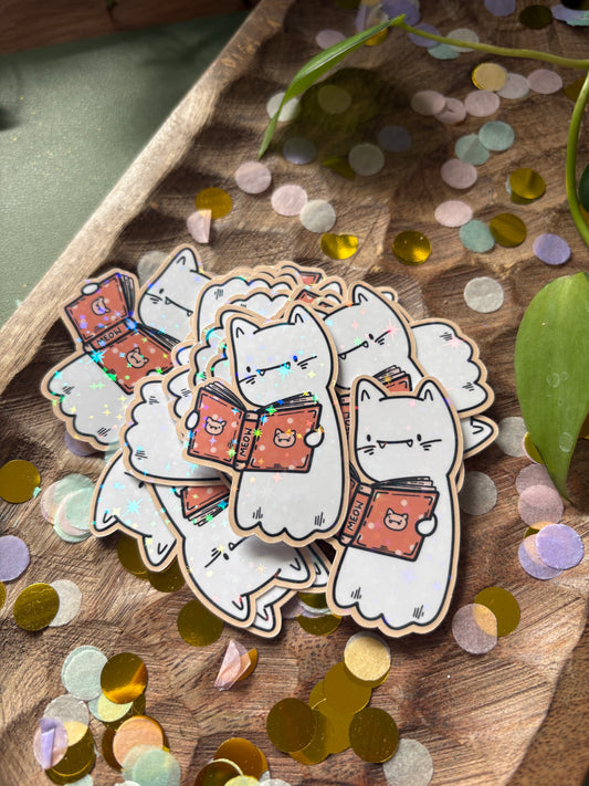 Sticker "Catboo Booklover"