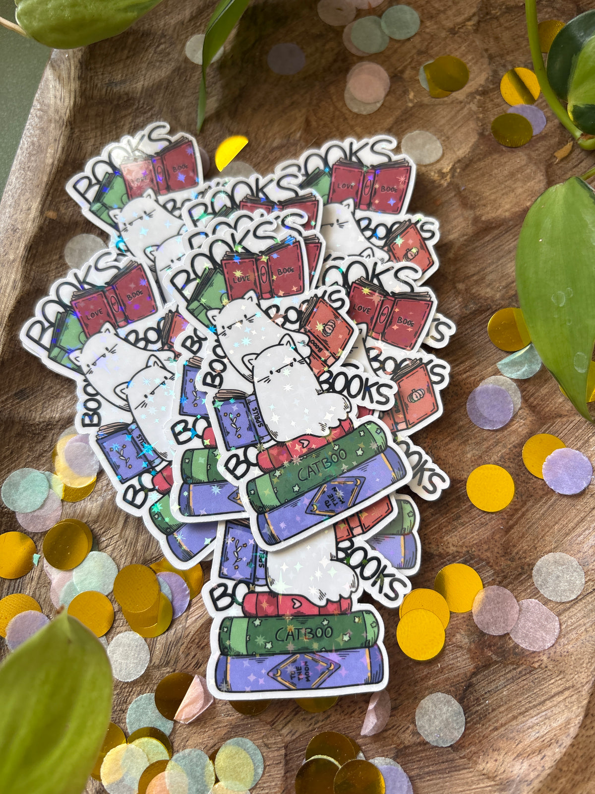 Sticker "Catboos with Books"