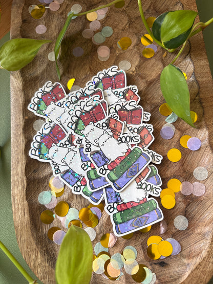 Sticker "Catboos with Books"